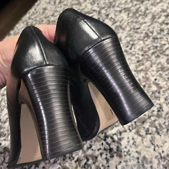 Bruno Valenti Leather‎ Ankle Boots Square Toe Size 6 Black - Picture 6 of 10